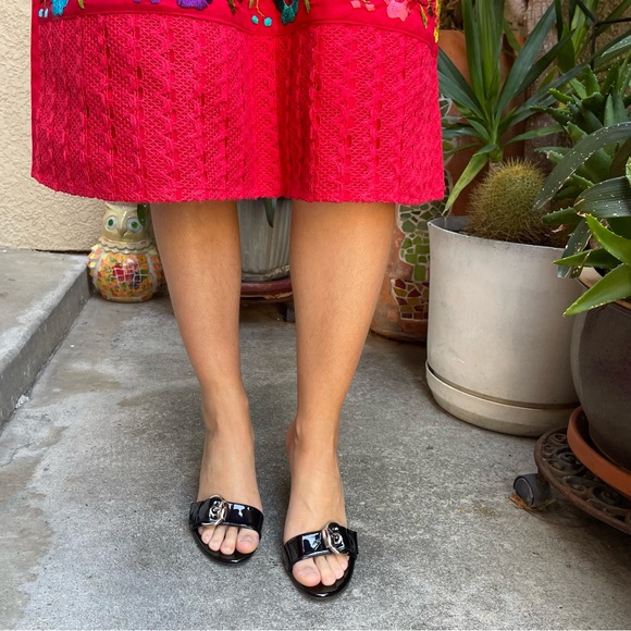 Vintage black/silver Gucci patent leather heels in original box - Picture 8 of 16
